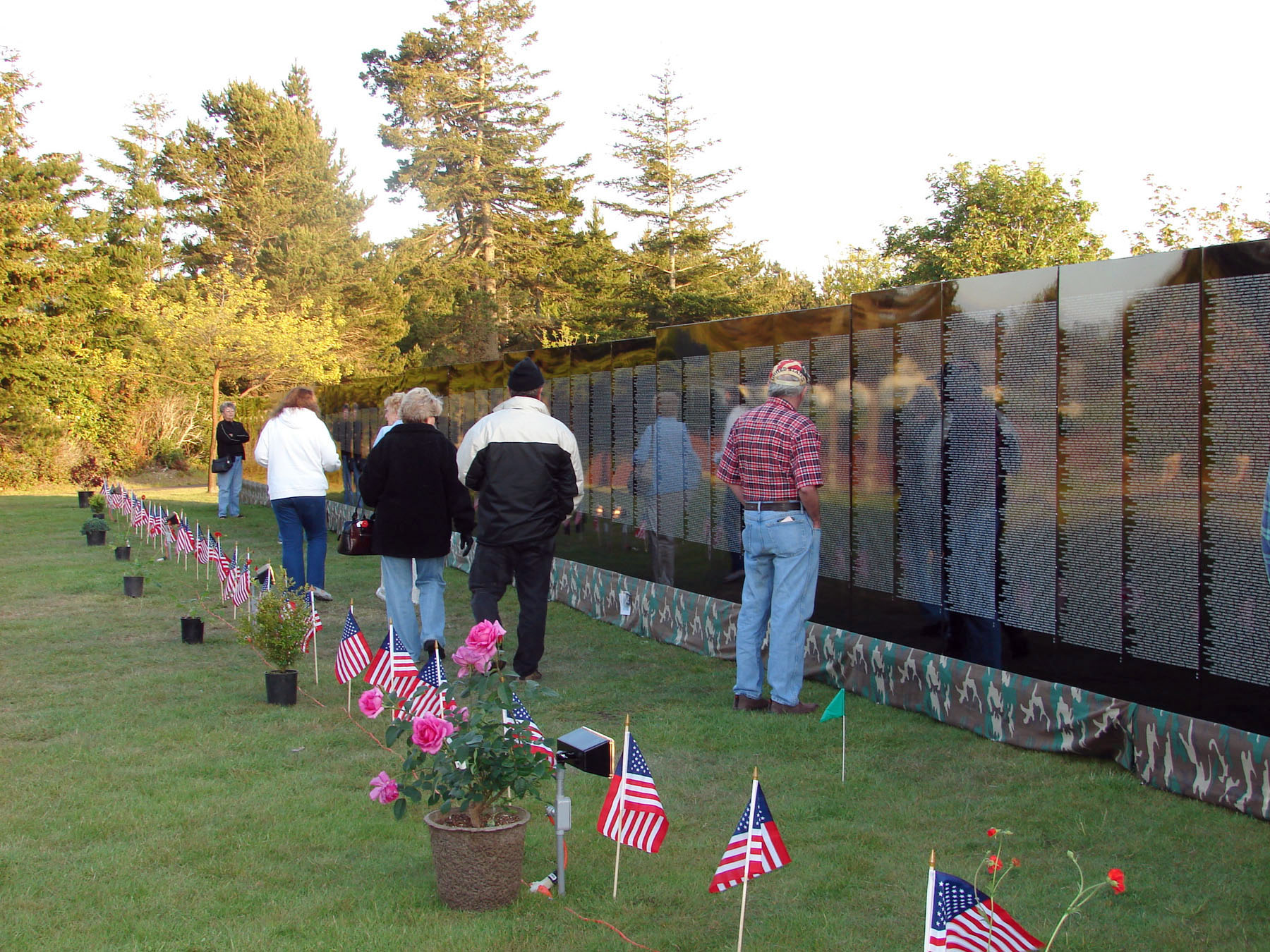 visitors at The Moving Wall